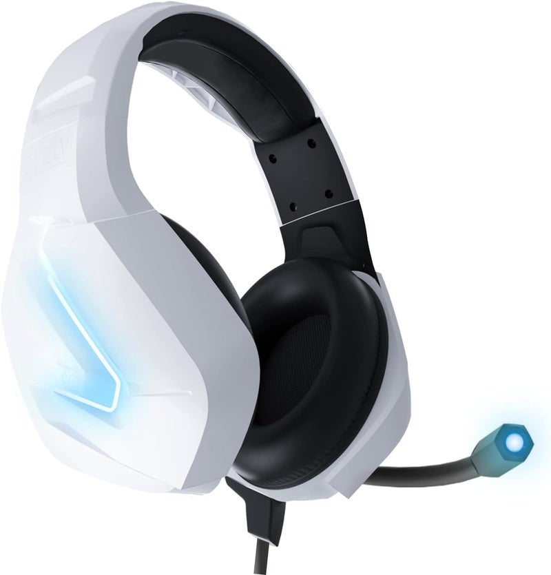 Orzly Gaming Headset (White) for PC and Gaming Consoles PS5, PS4, Xbox Series X | S, Xbox ONE, Nintendo Switch & Google Stadia Stereo Sound with Noise Cancelling mic - Hornet RXH-20 Siberia Edition - Image 1